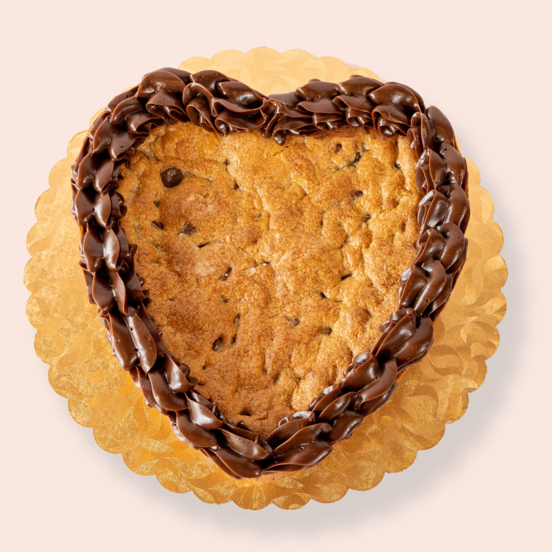 Cake Shop Riverside Chocolate Chip Cookie Cake - Heart Shaped – Riverside Cookie Shoppe